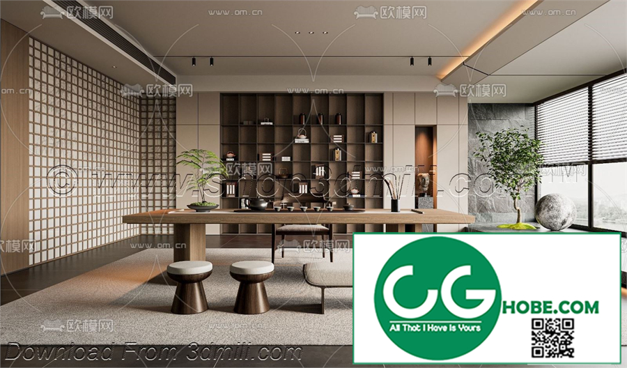 Tea Room 58 3D Model